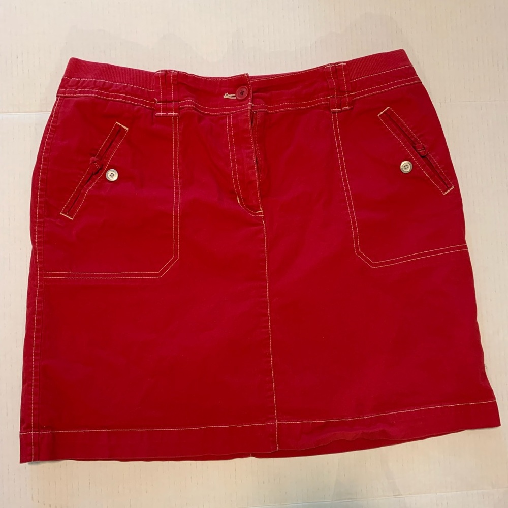 Karen Scott Red Skort Size 14